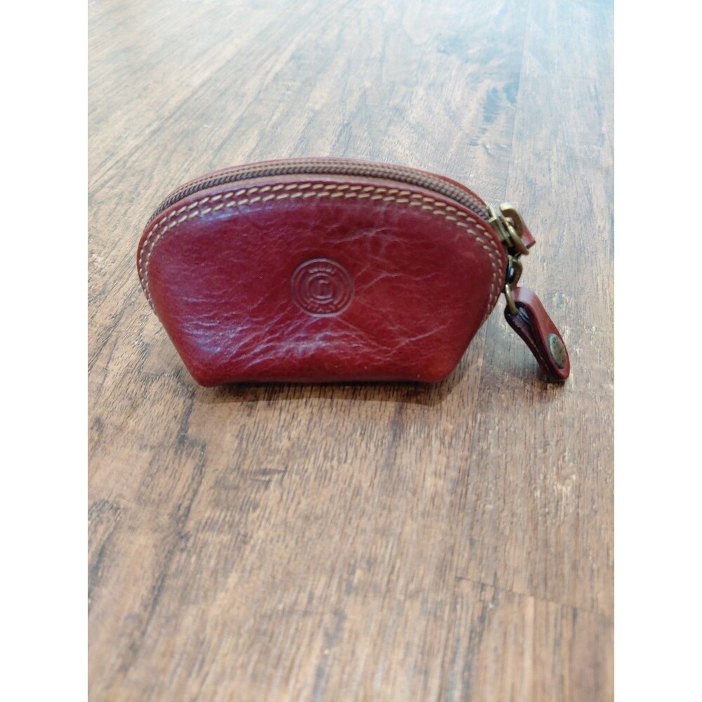 Giudi Brown Leather Vintage Made in Italy Coin Purse